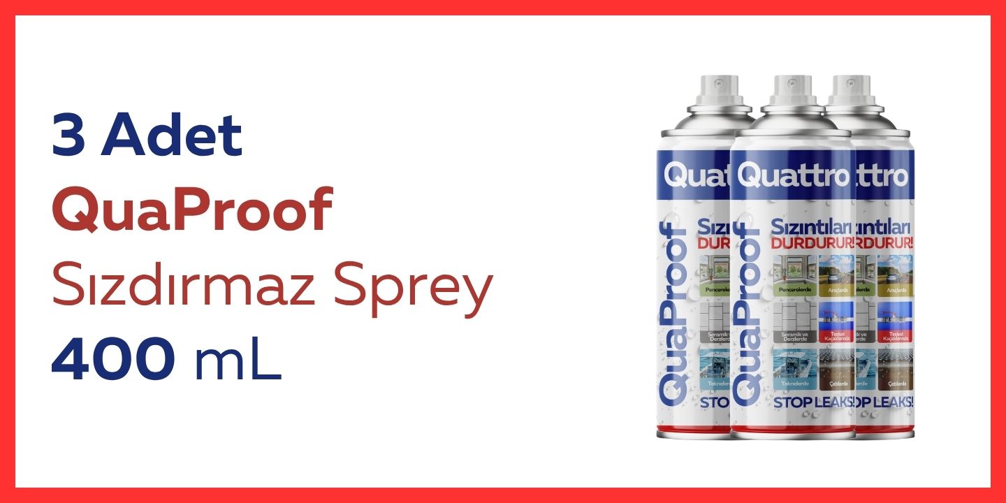 3 Adet QuaProof Sızdırmaz Sprey 400 mL