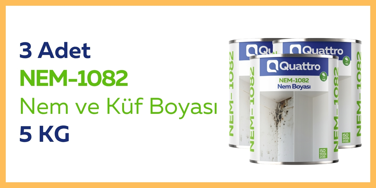 3 Adet 5 KG NEM-1082 Nem Ve Küf Boyası