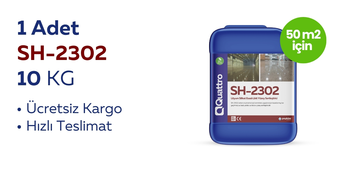 1 Adet 10 KG  Quattro SH-2302 Likit Yüzey Sertleştiricisi
