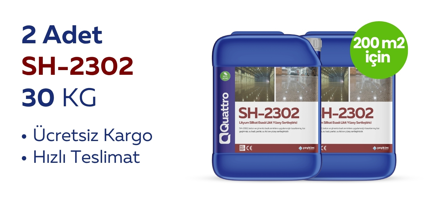 2 Adet 30 KG Quattro SH-2302 Likit Yüzey Sertleştiricisi