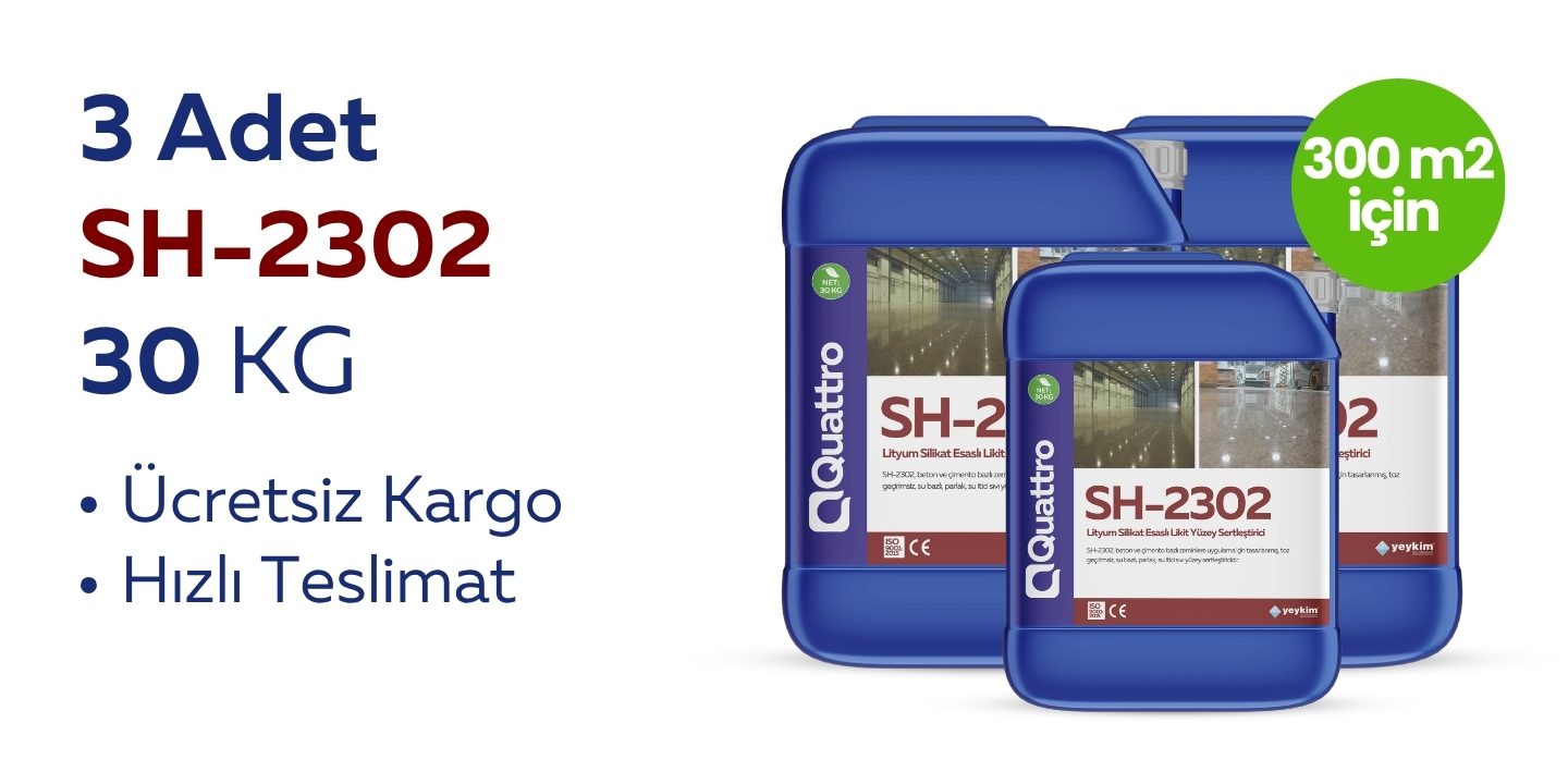 3 Adet 30 KG Quattro SH-2302 Likit Yüzey Sertleştiricisi