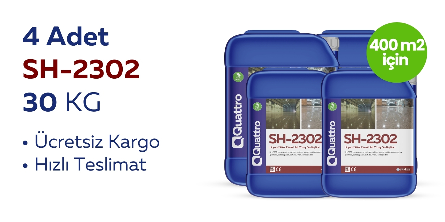 4 Adet 30 KG Quattro SH-2302 Likit Yüzey Sertleştiricisi