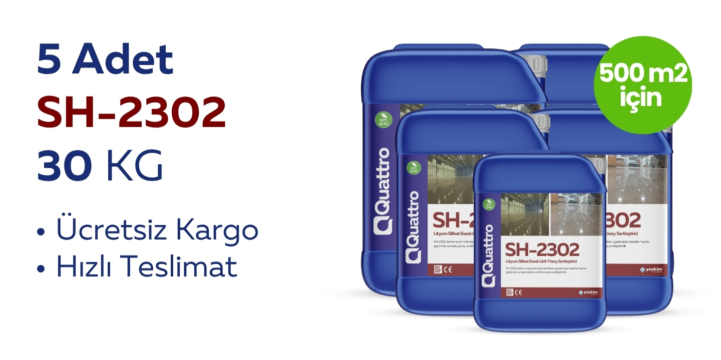 5 Adet 30 KG Quattro SH-2302 Likit Yüzey Sertleştiricisi