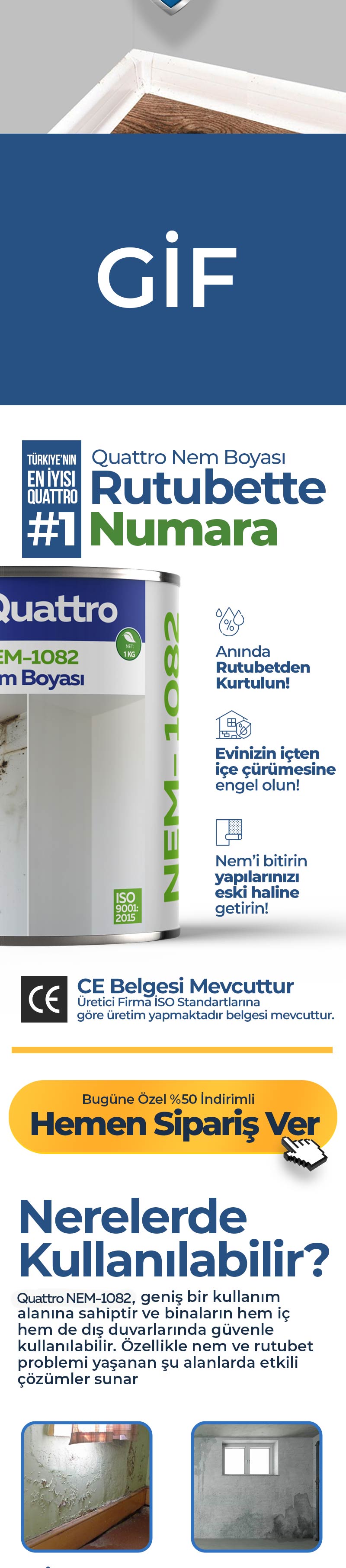 Quattro NEM-1082 Nem ve Küf Boyası