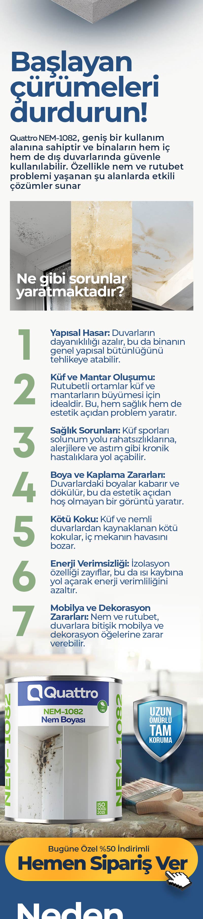 Quattro NEM-1082 Nem ve Küf Boyası