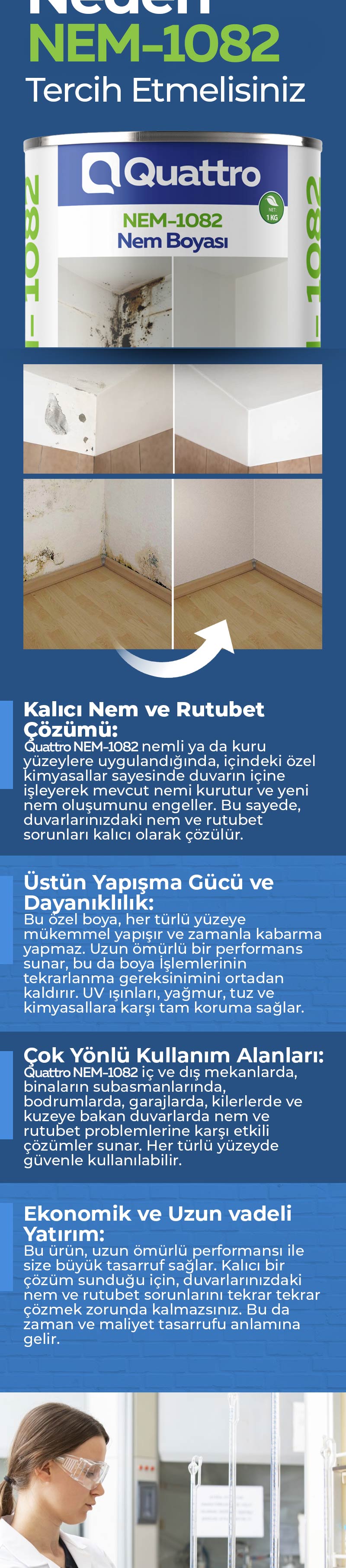 Quattro NEM-1082 Nem ve Küf Boyası