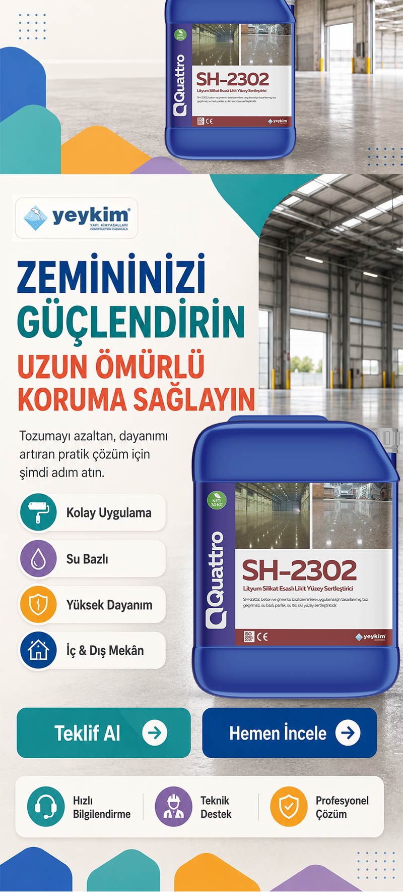 Quattro SH-2302 Likit Yüzey Sertleştiricisi
