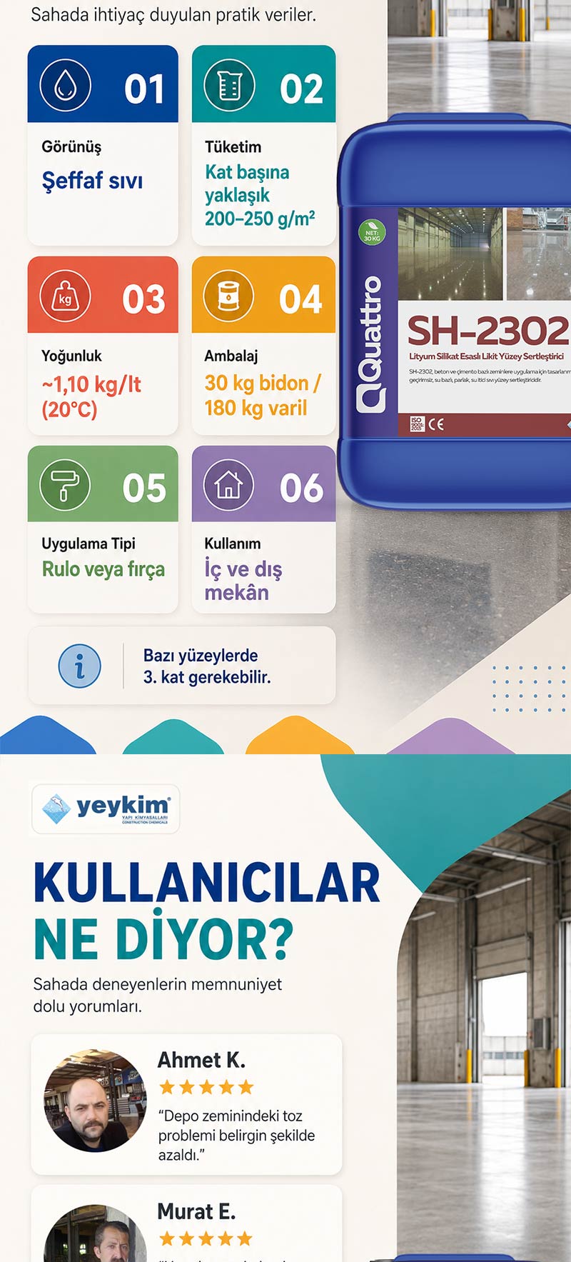 Quattro SH-2302 Likit Yüzey Sertleştiricisi
