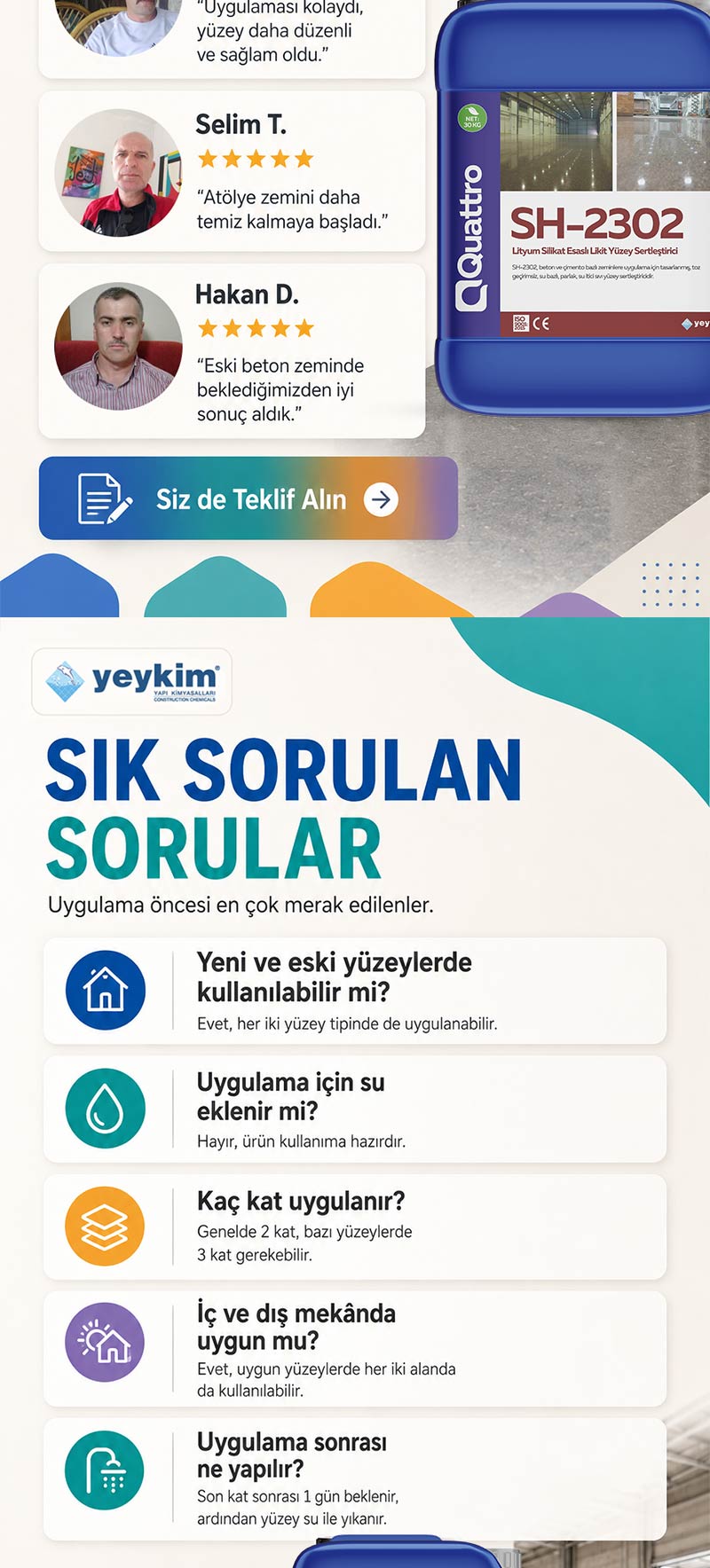 Quattro SH-2302 Likit Yüzey Sertleştiricisi